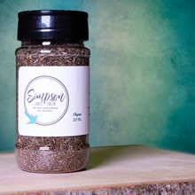 Load image into Gallery viewer, A bottle of fresh Thyme from the Simpson Spice Shop
